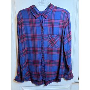 Rails “Hunter” Vegan Flannel Utility Shirt – Raspberry Royal Plaid |